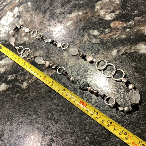 STELLA & DOT precious stone & metal necklace - Picture 7 of 9